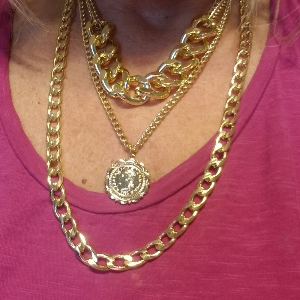 Multi Layer Chain Necklace - Picture 6 of 6